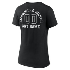 Jacksonville Jaguars Women's Personalized Name & Number Monochrome V-Neck T-Shirt - Black online