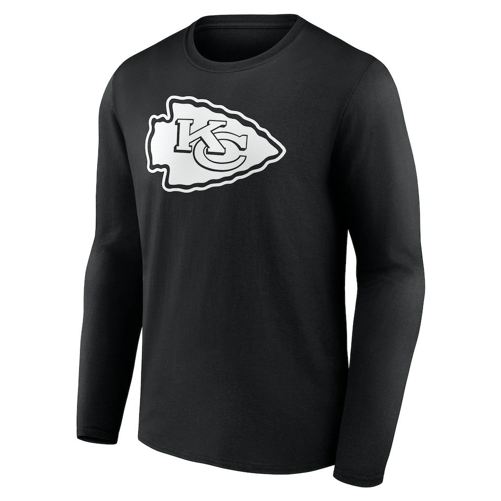 Kansas City Chiefs Personalized Name & Number Monochrome Long Sleeve T-Shirt - Black discount