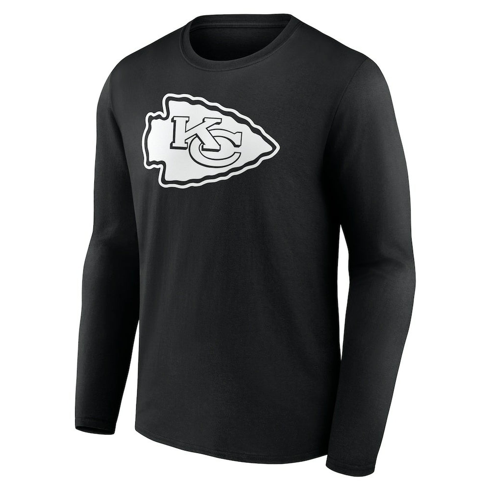 Kansas City Chiefs Personalized Name & Number Monochrome Long Sleeve T-Shirt - Black discount