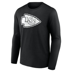 Kansas City Chiefs Personalized Name & Number Monochrome Long Sleeve T-Shirt - Black discount