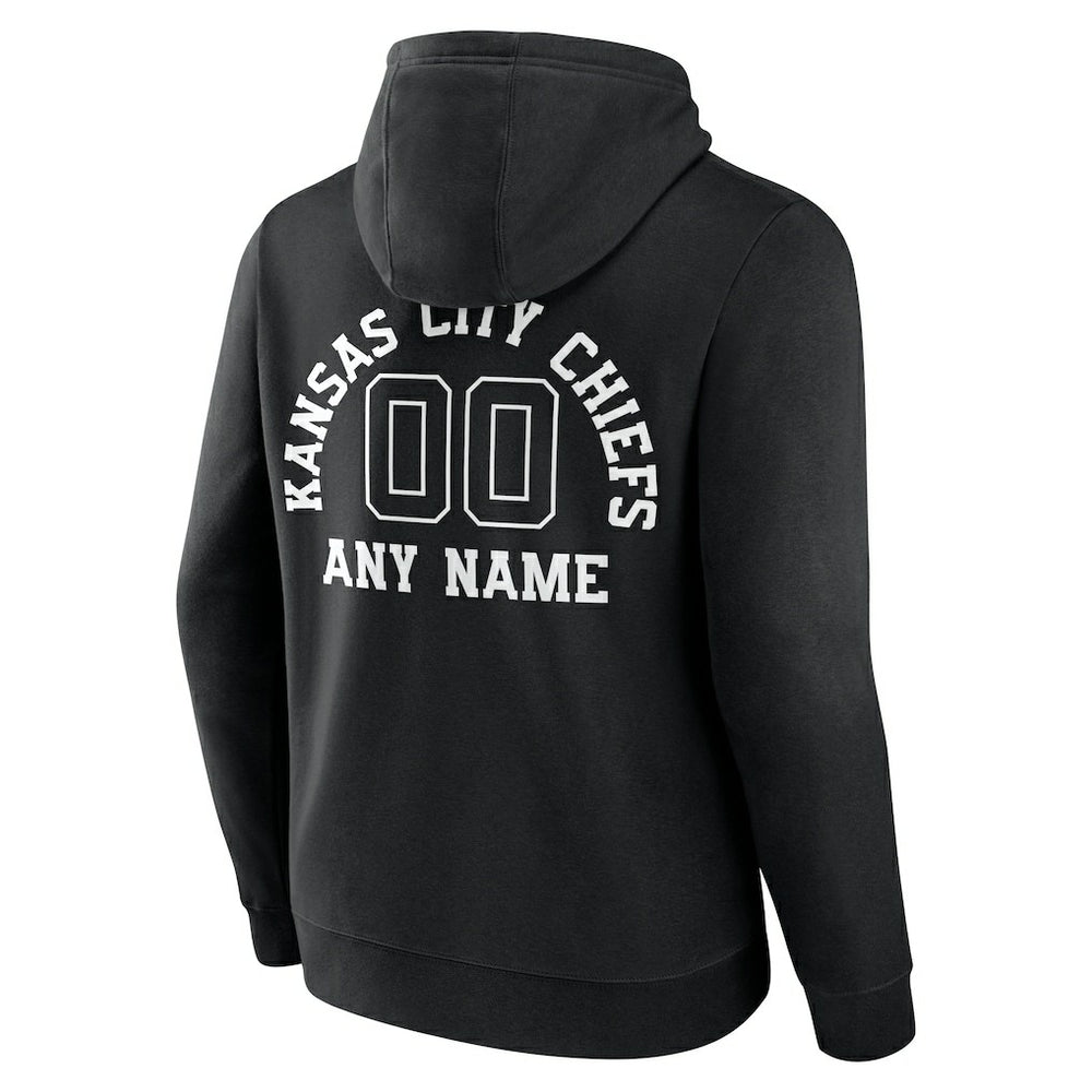 Kansas City Chiefs Personalized Name & Number Pullover Hoodie - Black sale