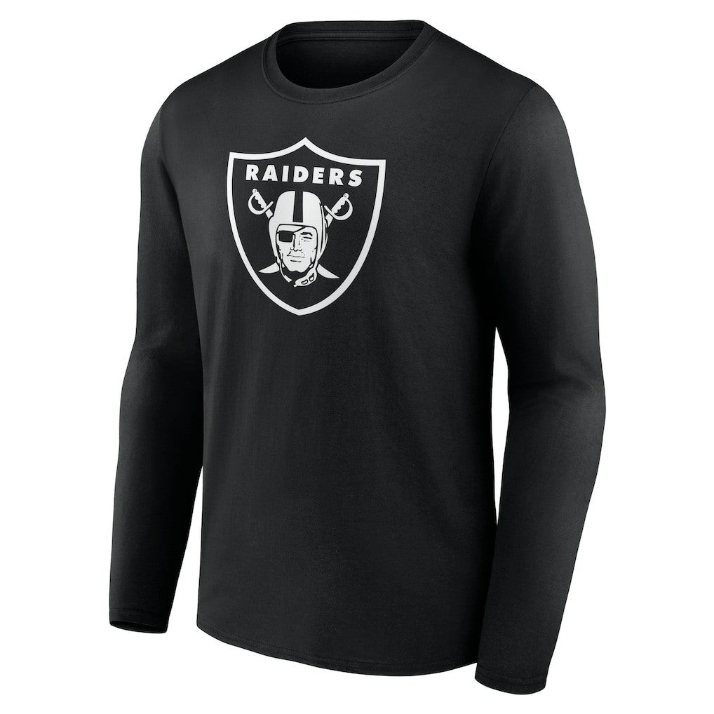Las Vegas Raiders Personalized Name & Number Monochrome Long Sleeve T-Shirt - Black on sale