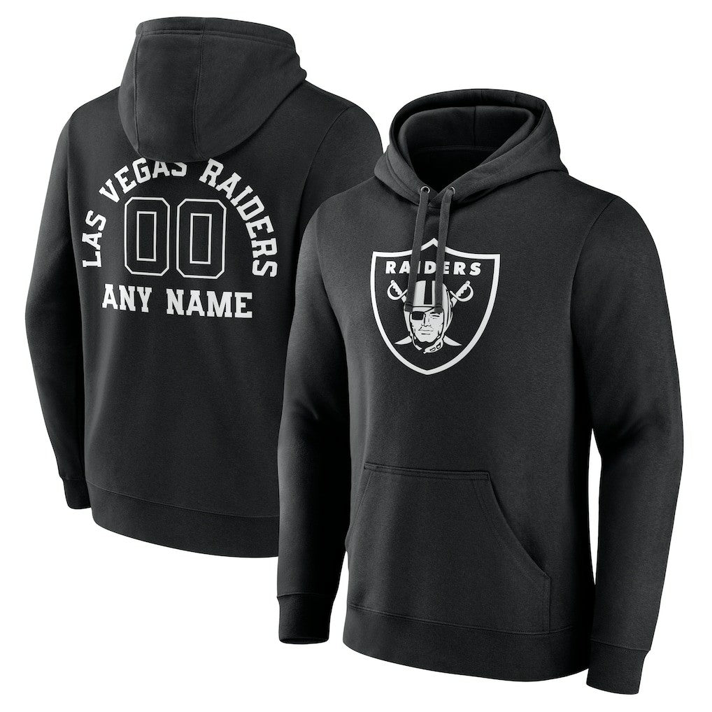Las Vegas Raiders Personalized Name & Number Pullover Hoodie - Black outlet
