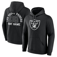 Las Vegas Raiders Personalized Name & Number Pullover Hoodie - Black outlet