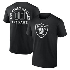 Las Vegas Raiders Personalized Name & Number Monochrome T-Shirt - Black for sale