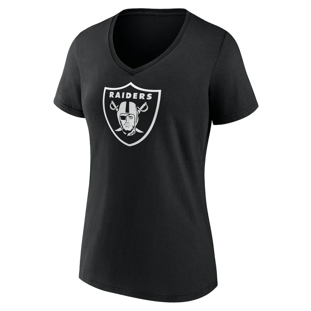 Las Vegas Raiders Women's Personalized Name & Number Monochrome V-Neck T-Shirt - Black for sale