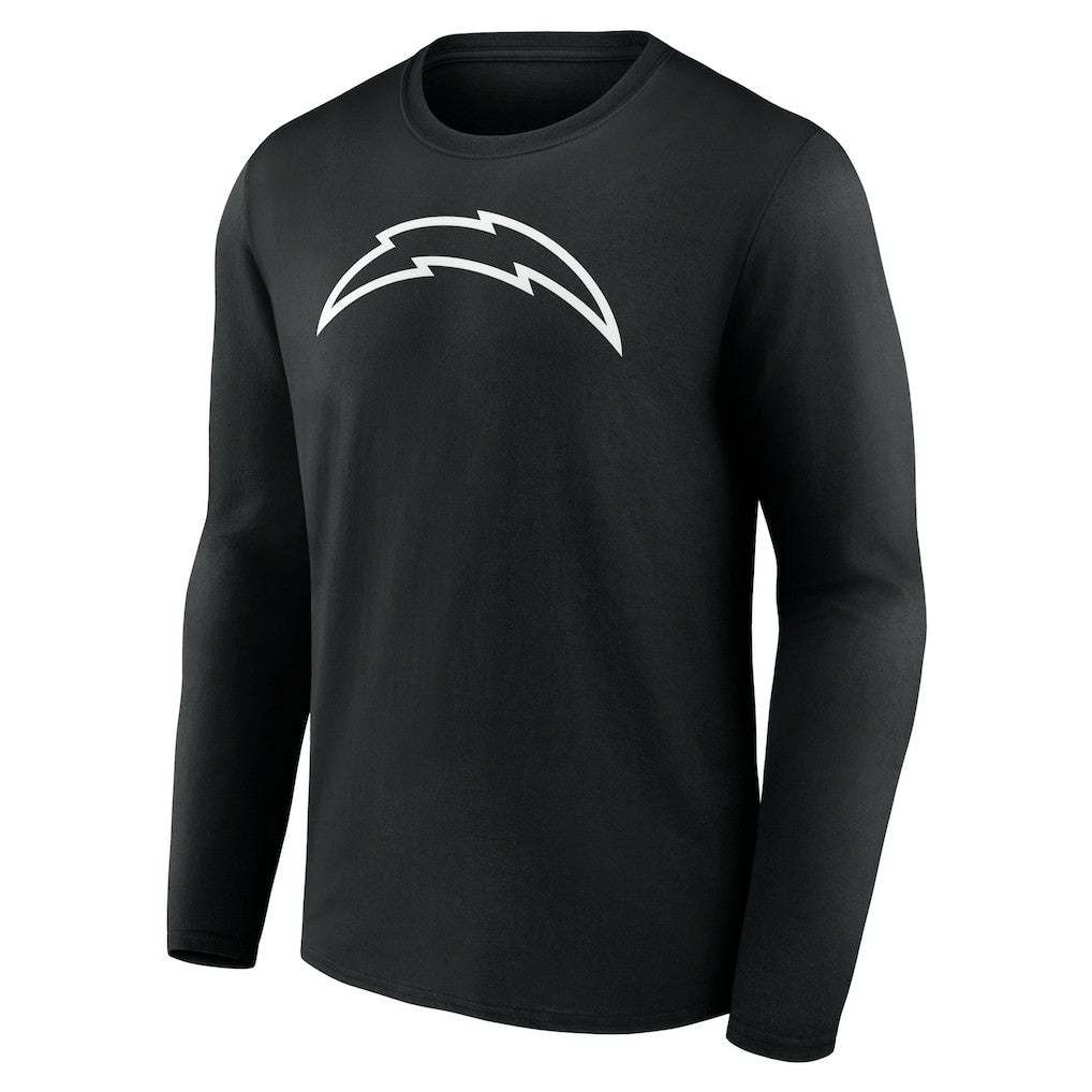 Los Angeles Chargers Personalized Name & Number Monochrome Long Sleeve T-Shirt - Black on sale