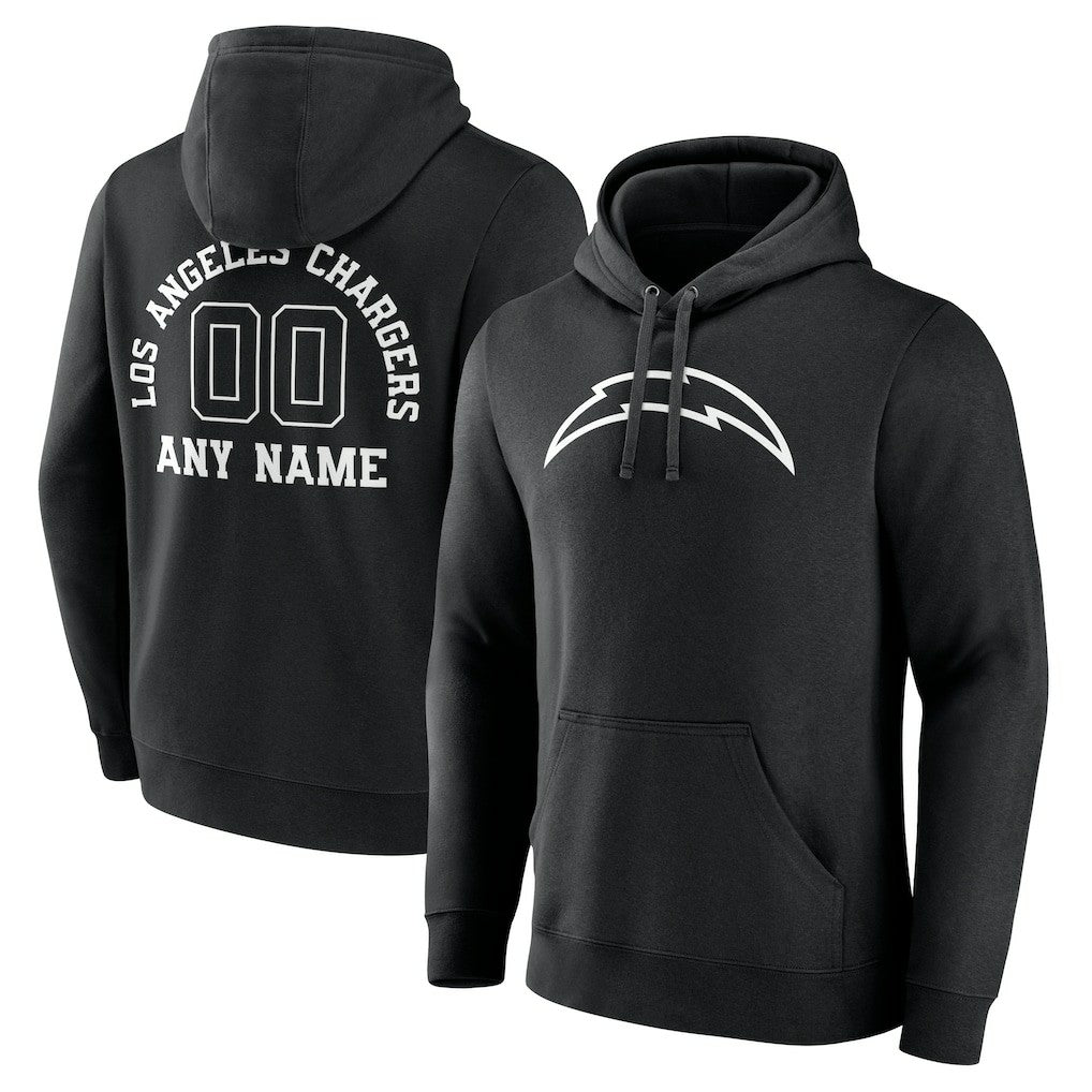 Los Angeles Chargers Personalized Name & Number Pullover Hoodie - Black cheap