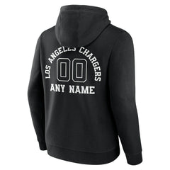 Los Angeles Chargers Personalized Name & Number Pullover Hoodie - Black cheap