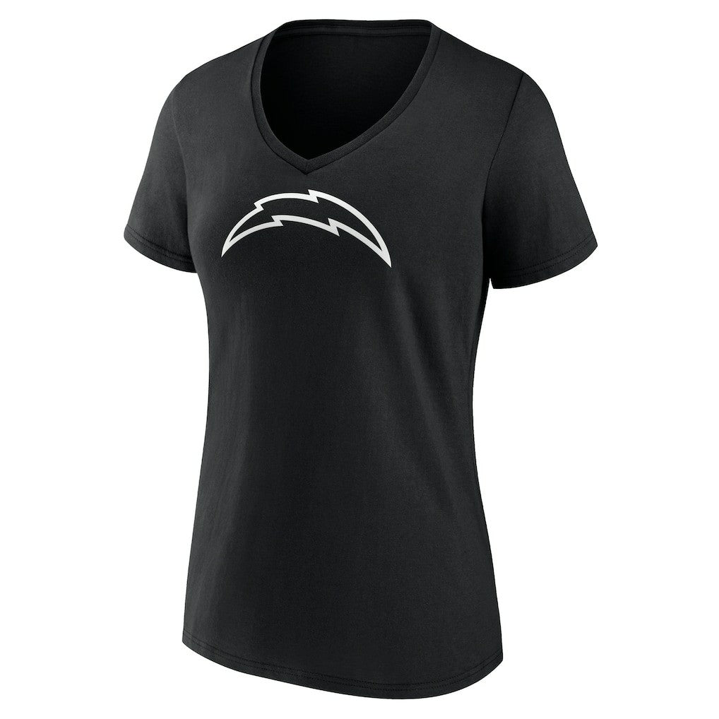 Los Angeles Chargers Women's Personalized Name & Number Monochrome V-Neck T-Shirt - Black cheap