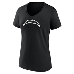 Los Angeles Chargers Women's Personalized Name & Number Monochrome V-Neck T-Shirt - Black cheap