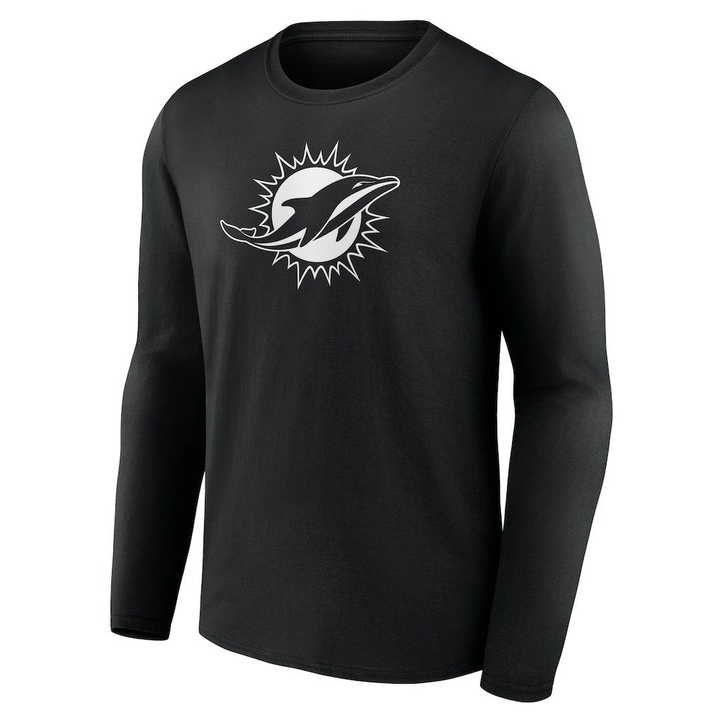 Miami Dolphins Personalized Name & Number Monochrome Long Sleeve T-Shirt - Black online