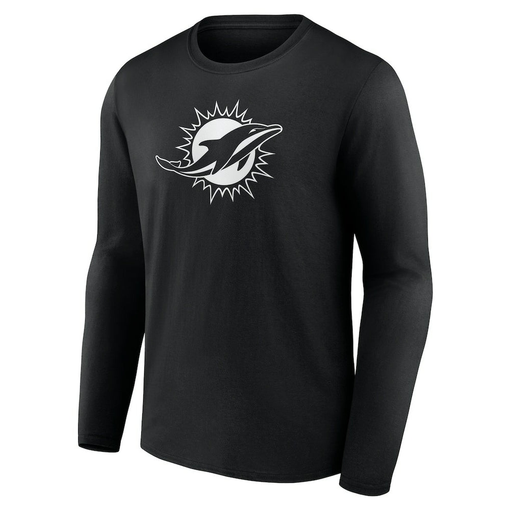 Miami Dolphins Personalized Name & Number Monochrome Long Sleeve T-Shirt - Black online