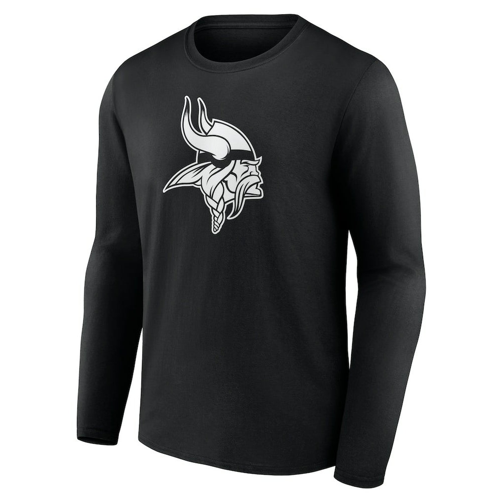 Minnesota Vikings Personalized Name & Number Monochrome Long Sleeve T-Shirt - Black sale