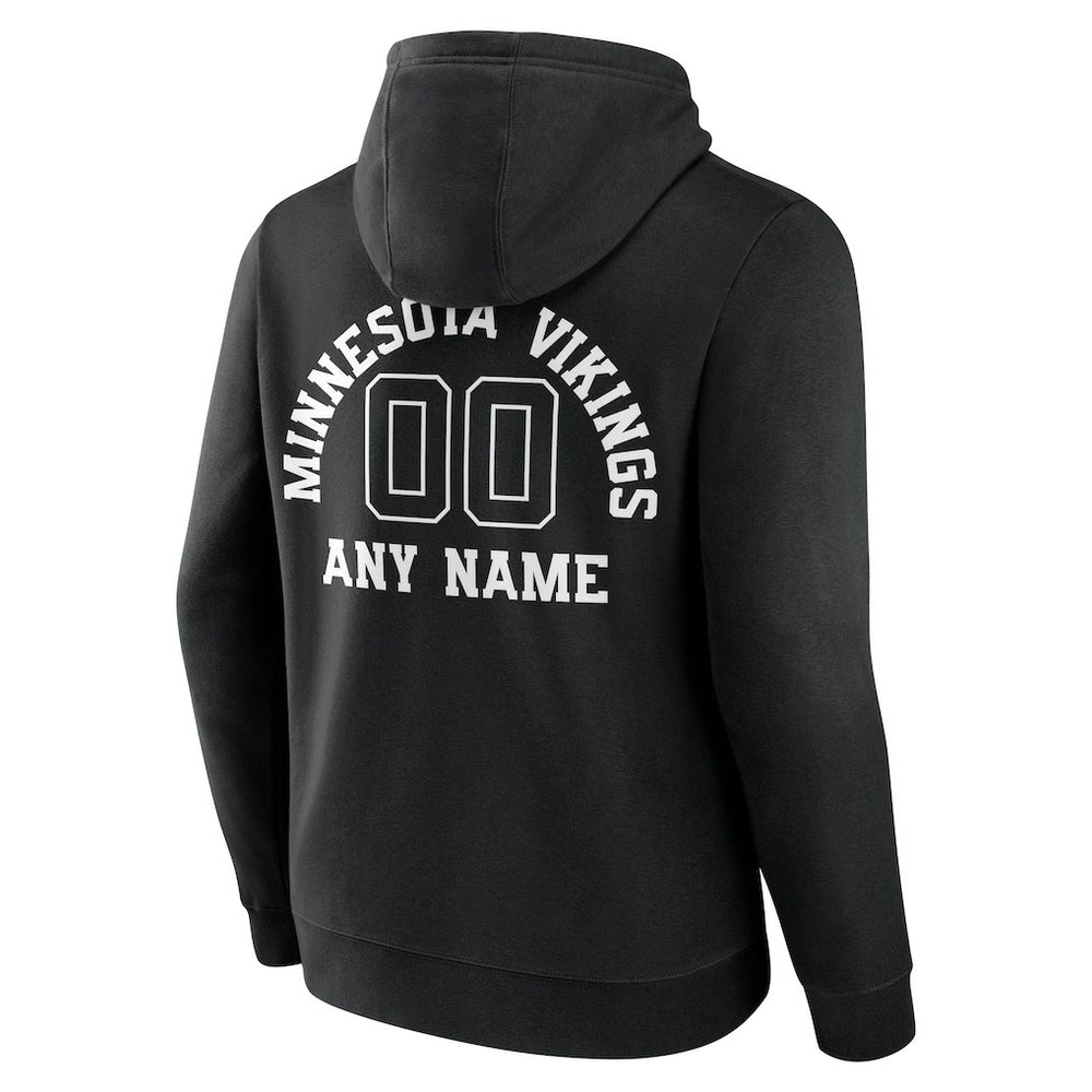 Minnesota Vikings Personalized Name & Number Pullover Hoodie - Black sale
