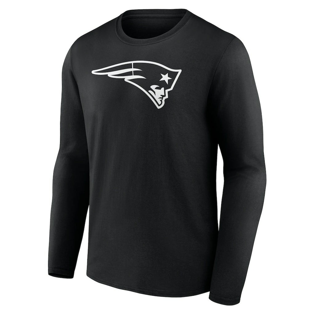 New England Patriots Personalized Name & Number Monochrome Long Sleeve T-Shirt - Black outlet