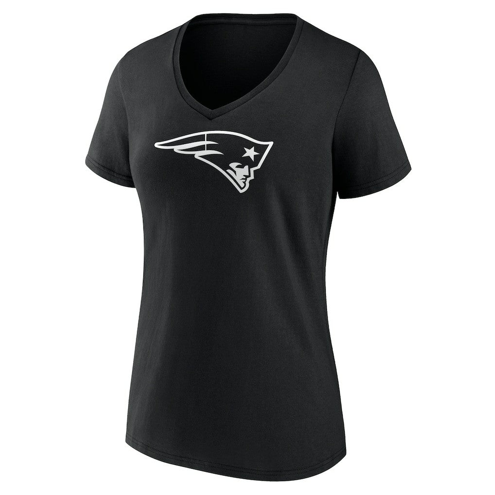 New England Patriots Women's Personalized Name & Number Monochrome V-Neck T-Shirt - Black online