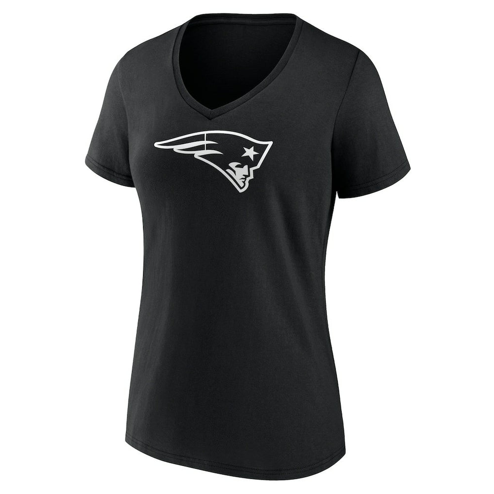 New England Patriots Women's Personalized Name & Number Monochrome V-Neck T-Shirt - Black online