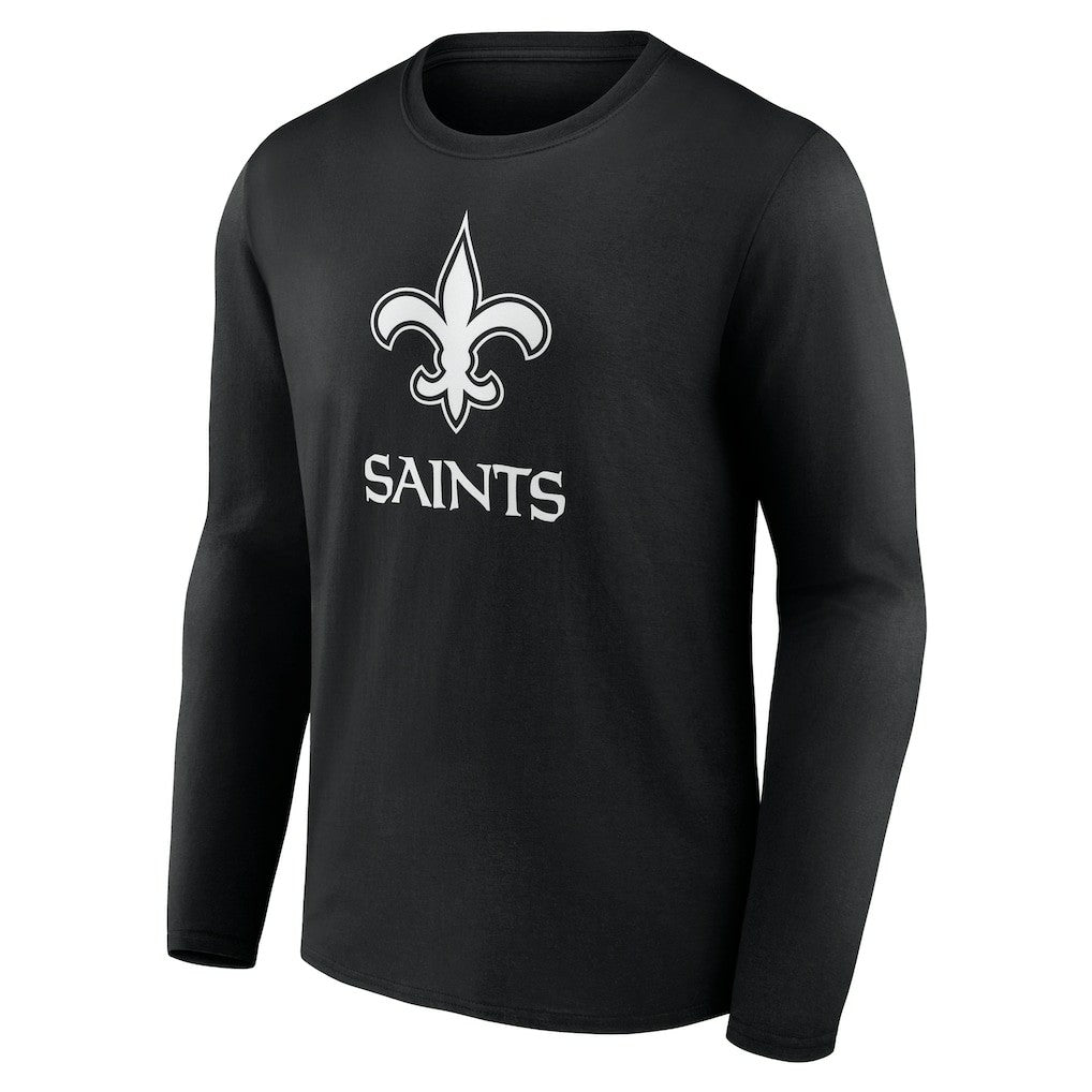 New Orleans Saints Personalized Name & Number Monochrome Long Sleeve T-Shirt - Black on sale
