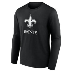 New Orleans Saints Personalized Name & Number Monochrome Long Sleeve T-Shirt - Black on sale