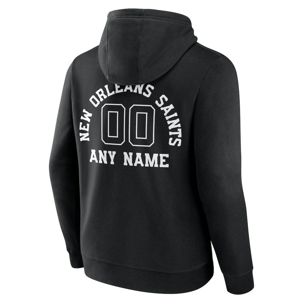 New Orleans Saints Personalized Name & Number Pullover Hoodie - Black cheap