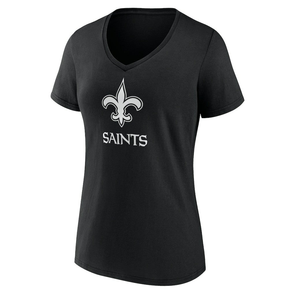 New Orleans Saints Women's Personalized Name & Number Monochrome V-Neck T-Shirt - Black discount
