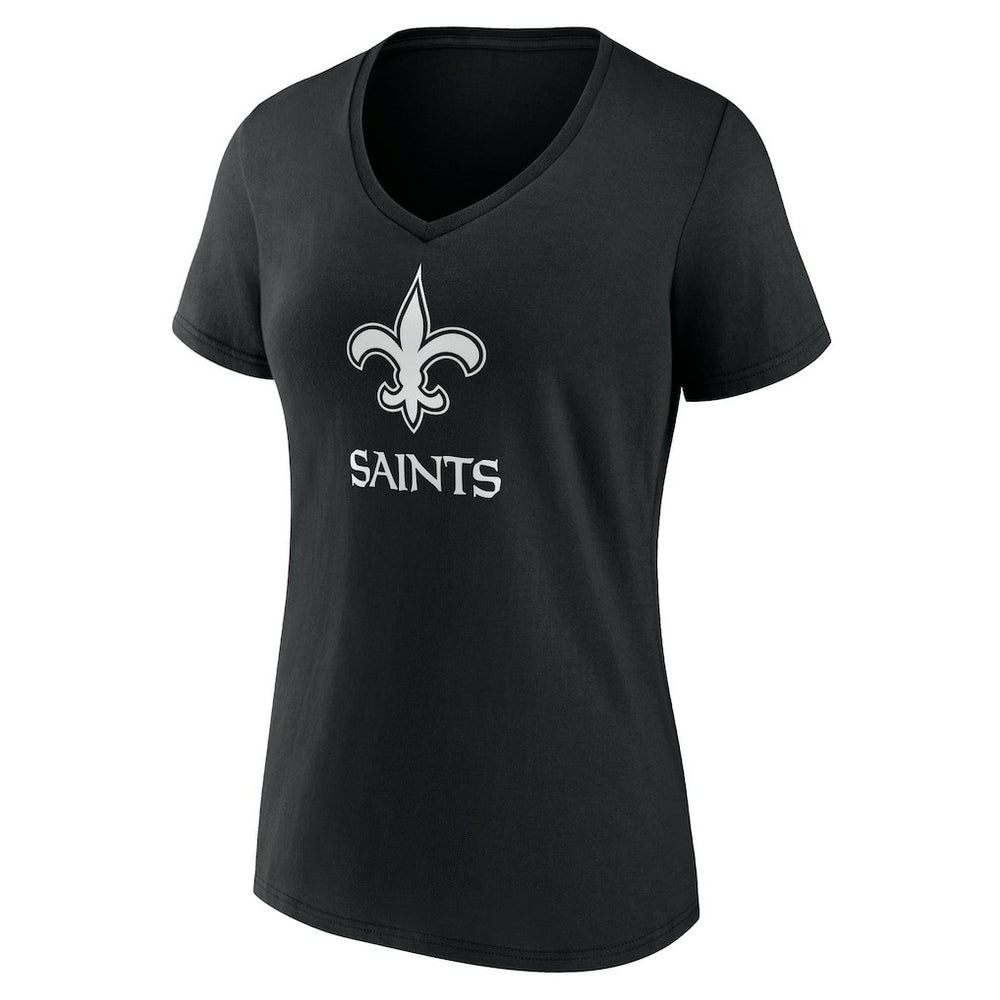 New Orleans Saints Women's Personalized Name & Number Monochrome V-Neck T-Shirt - Black discount