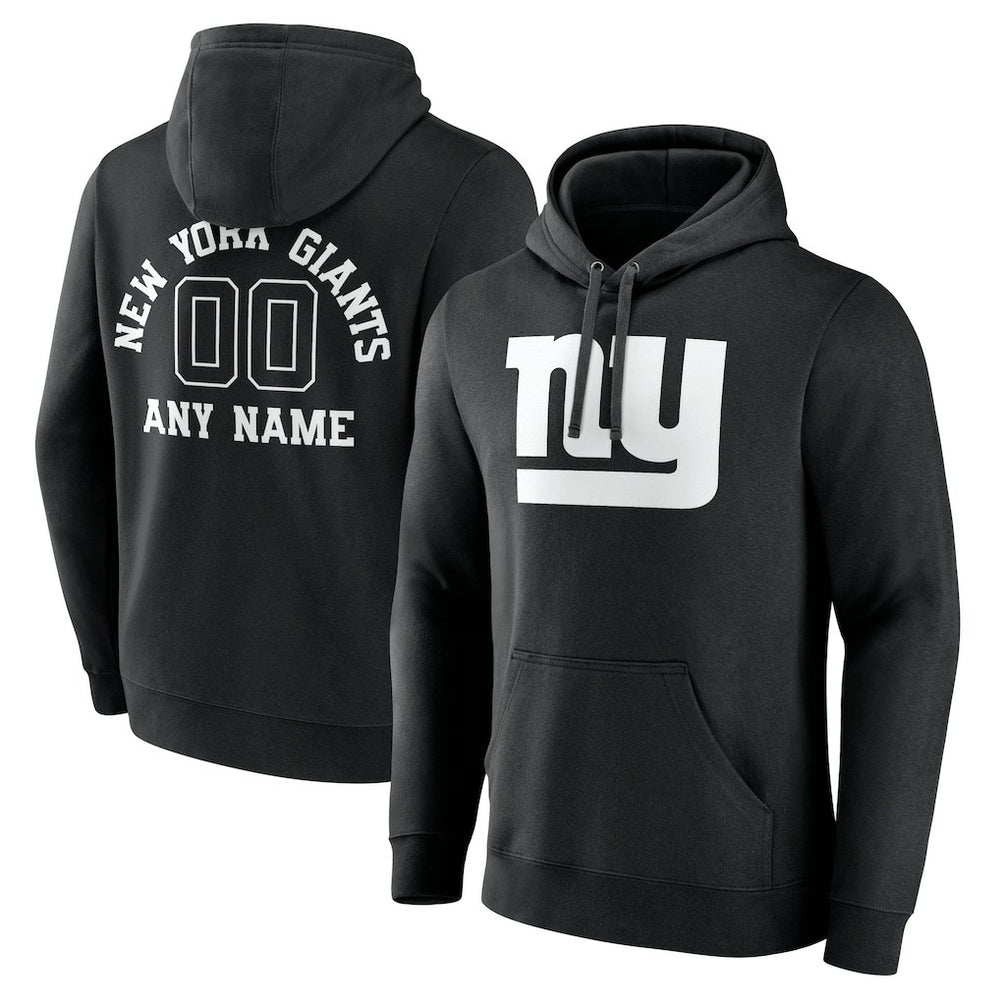 New York Giants Personalized Name & Number Pullover Hoodie - Black outlet