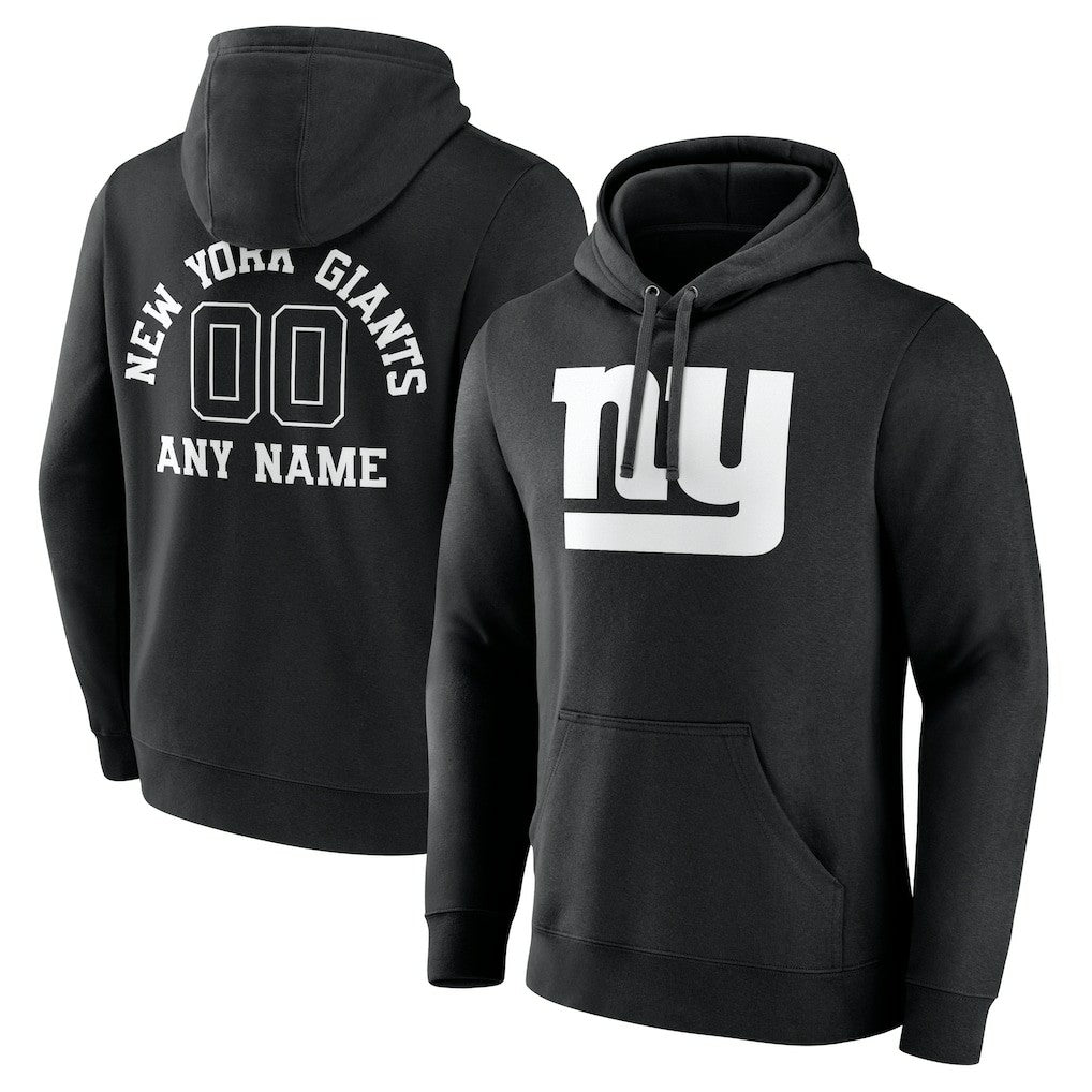 New York Giants Personalized Name & Number Pullover Hoodie - Black outlet