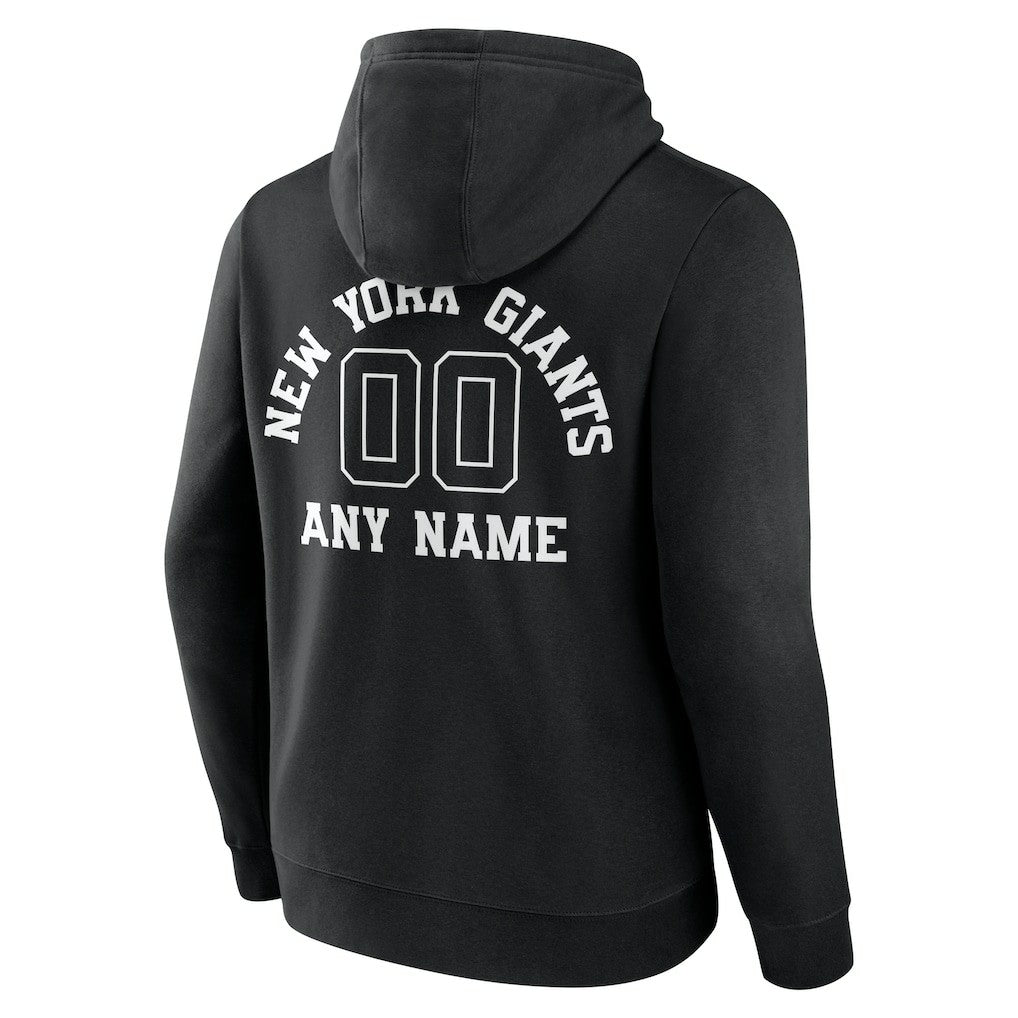 New York Giants Personalized Name & Number Pullover Hoodie - Black outlet