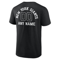 New York Giants Personalized Name & Number Monochrome T-Shirt - Black cheap