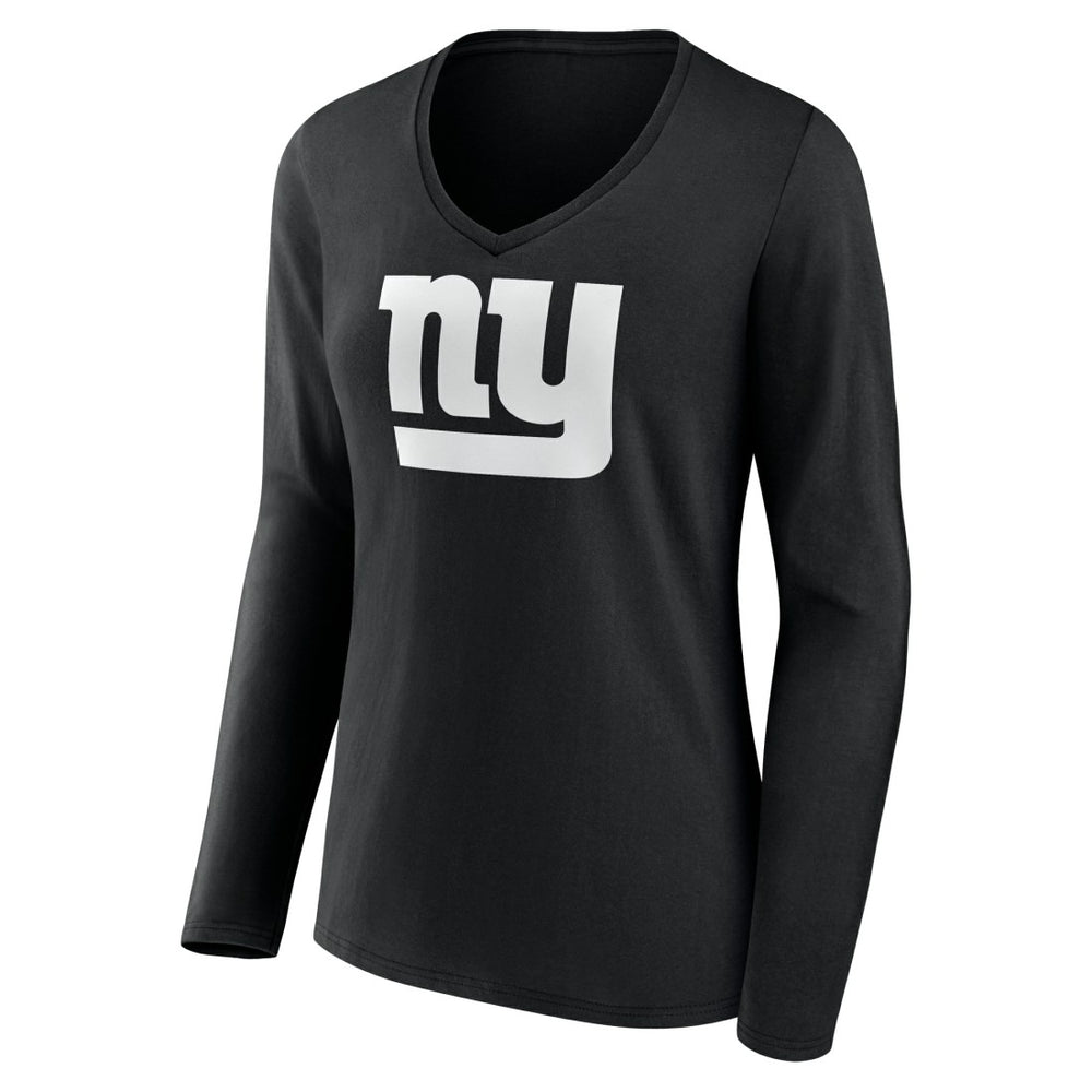 New York Giants Women's Personalized Name & Number Monochrome Long Sleeve V-Neck T-Shirt - Black sale