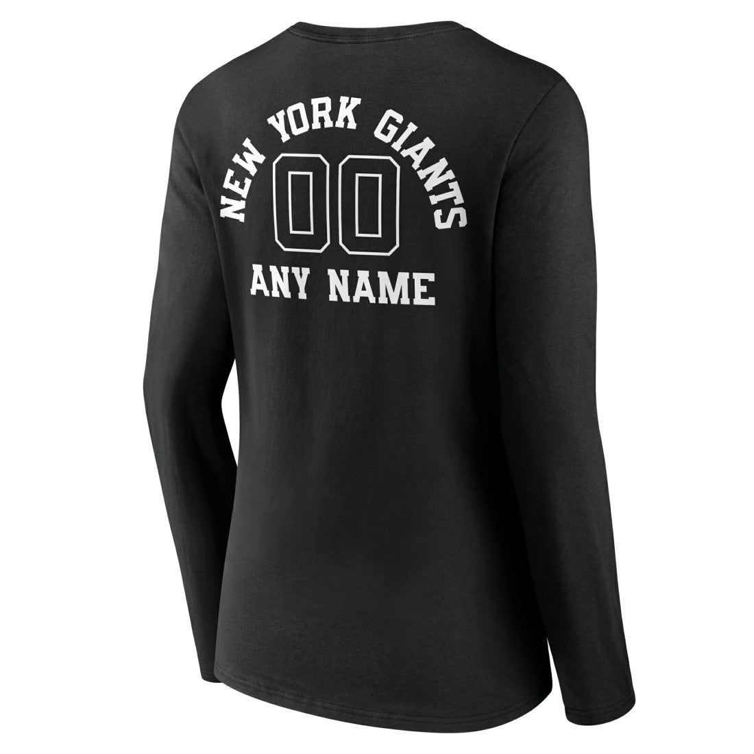 New York Giants Women's Personalized Name & Number Monochrome Long Sleeve V-Neck T-Shirt - Black sale