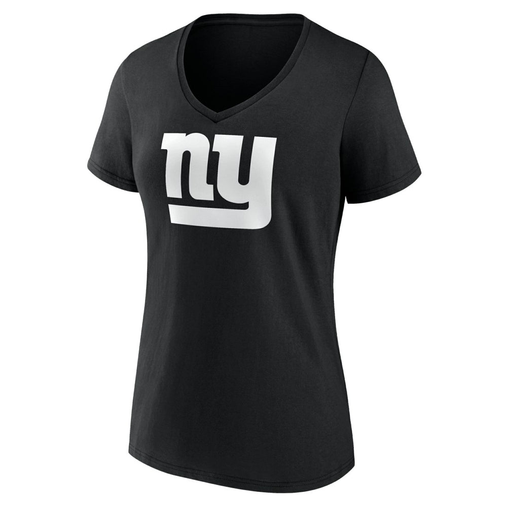 New York Giants Women's Personalized Name & Number Monochrome V-Neck T-Shirt - Black on sale