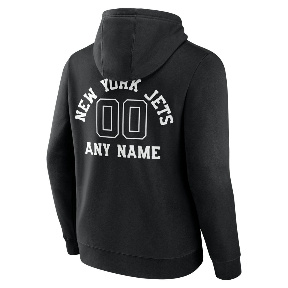 New York Jets Personalized Name & Number Pullover Hoodie - Black for sale