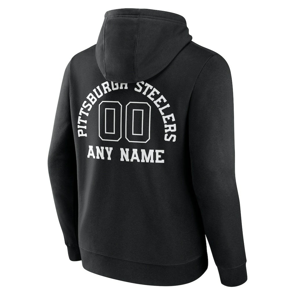 Pittsburgh Steelers Personalized Name & Number Pullover Hoodie - Black cheap