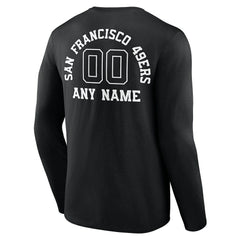 San Francisco 49ers Personalized Name & Number Monochrome Long Sleeve T-Shirt - Black online