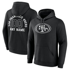 San Francisco 49ers Personalized Name & Number Pullover Hoodie - Black sale
