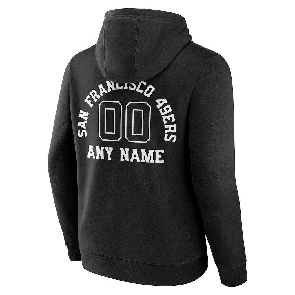 San Francisco 49ers Personalized Name & Number Pullover Hoodie - Black sale