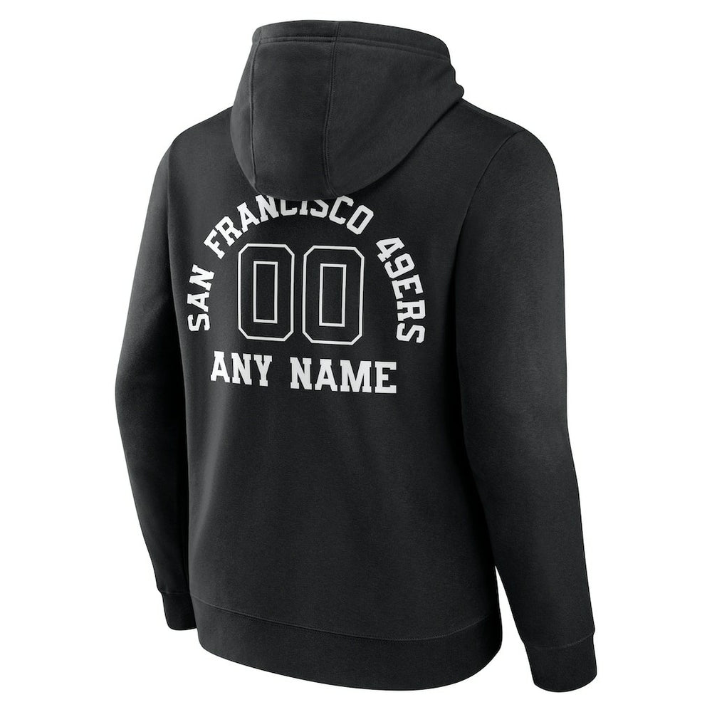 San Francisco 49ers Personalized Name & Number Pullover Hoodie - Black sale