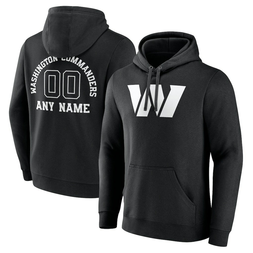 Washington Commanders Personalized Name & Number Pullover Hoodie - Black outlet