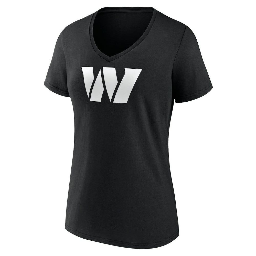 Washington Commanders Women's Personalized Name & Number Monochrome V-Neck T-Shirt - Black for sale