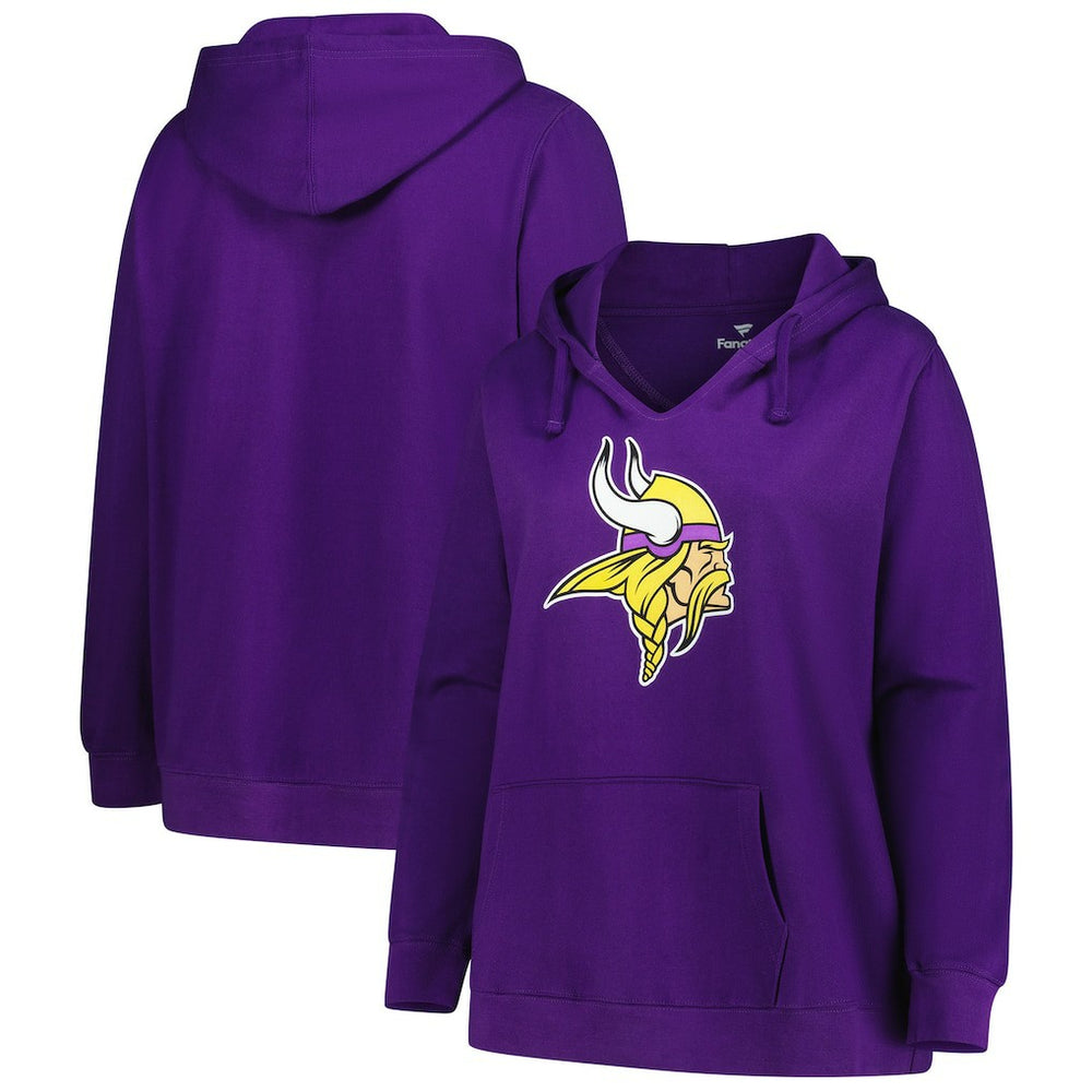 Minnesota Vikings Women's Plus Size V-Neck Pullover Hoodie - Purple cheap