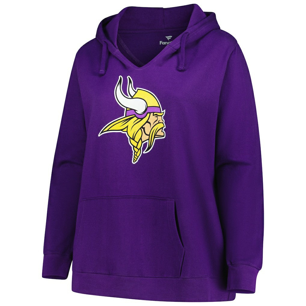 Minnesota Vikings Women's Plus Size V-Neck Pullover Hoodie - Purple cheap