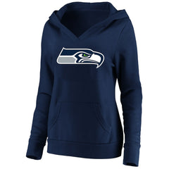 Seattle Seahawks Women's Plus Size V-Neck Pullover Hoodie - College Navy cheap