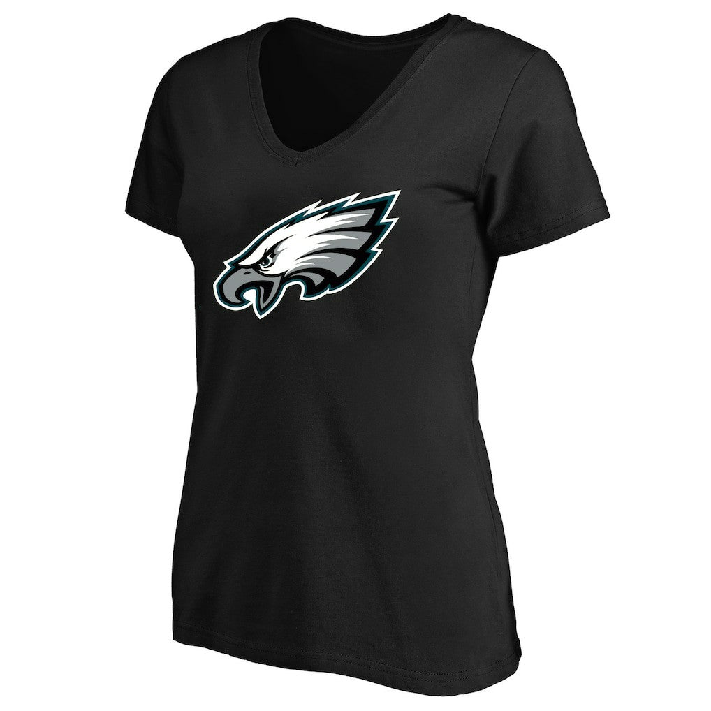 Philadelphia Eagles Women's Plus Size V-Neck T-Shirt - Black cheap