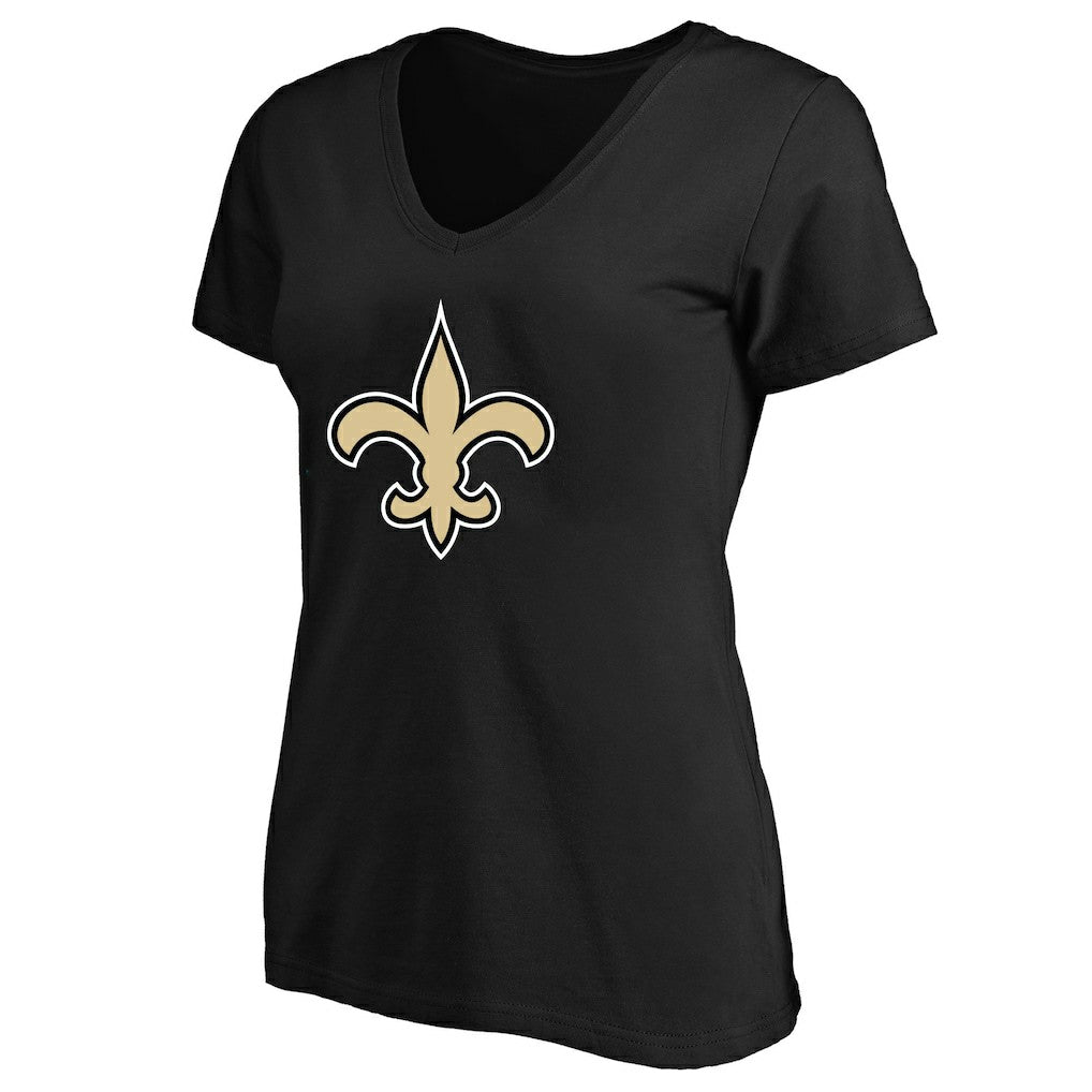 New Orleans Saints Women's Plus Size V-Neck T-Shirt - Black outlet