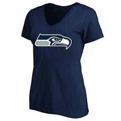 Seattle Seahawks Women's Plus Size V-Neck T-Shirt - College Navy online