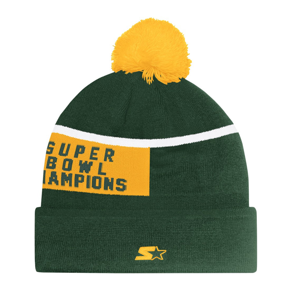 Green Bay Packers Starter Unisex Chyron Cuffed Knit Hat with Pom - Green sale