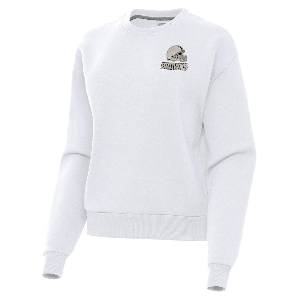 Cleveland Browns Antigua Women's Victory Pullover Sweatshirt - White for sale